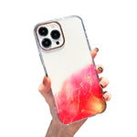 Custodia smartphone motivo marmo dorato per iPhone 13 e 14