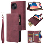 Custodia portafoglio in pelle con slot carte per iPhone 14 Plus