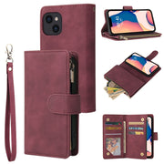 Custodia in pelle per telefono multifunzionale con slot per schede, For iPhone 14, For iPhone 14 Plus, For iPhone 14 Pro, For iPhone 14 Pro Max