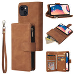 Custodia portafoglio in pelle con slot carte per iPhone 14 Plus