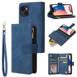 Custodia portafoglio in pelle con slot carte per iPhone 14 Plus
