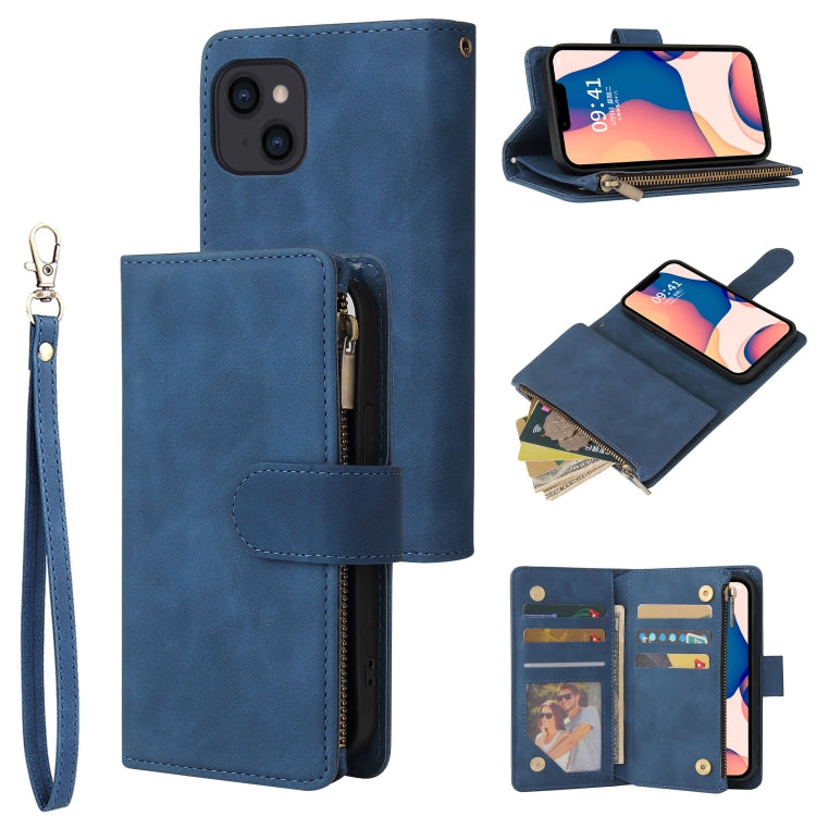 Custodia portafoglio in pelle con slot carte per iPhone 14 Plus