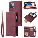 Custodia portafoglio in pelle con slot carte per iPhone 14 Plus