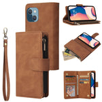 Custodia portafoglio in pelle con slot carte per iPhone 14 Plus
