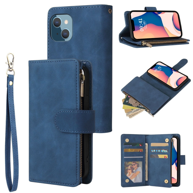 Custodia portafoglio in pelle con slot carte per iPhone 14 Plus