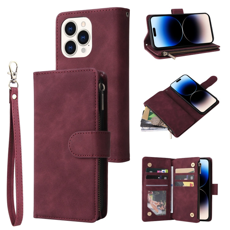 Custodia portafoglio in pelle con slot carte per iPhone 14 Plus