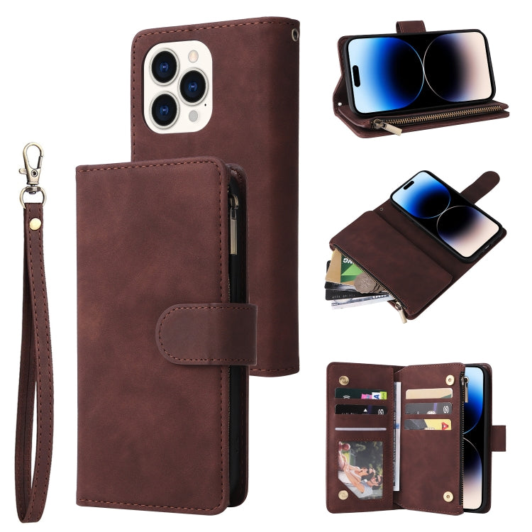 Custodia portafoglio in pelle con slot carte per iPhone 14 Plus
