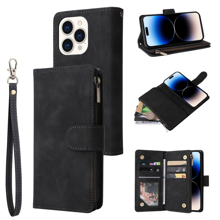 Custodia portafoglio in pelle con slot carte per iPhone 14 Plus