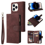 Custodia portafoglio in pelle con slot carte per iPhone 14 Plus