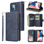 Custodia portafoglio in pelle con 9 slot per iPhone 14 Pro Max