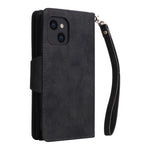 Custodia portafoglio in pelle a tre pieghe per iPhone 14