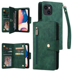 Custodia portafoglio in pelle a tre pieghe per iPhone 14