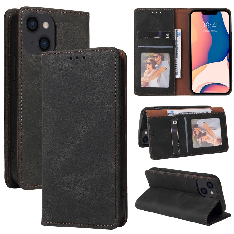 Custodia in pelle Flip orizzontale con chiusura a ventosa semplice, For iPhone 14, For iPhone 14 Plus, For iPhone 14 Pro, For iPhone 14 Pro Max