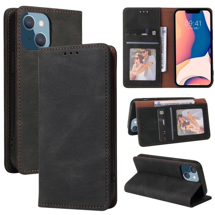 Custodia portafoglio in pelle con chiusura a ventosa per iPhone 1