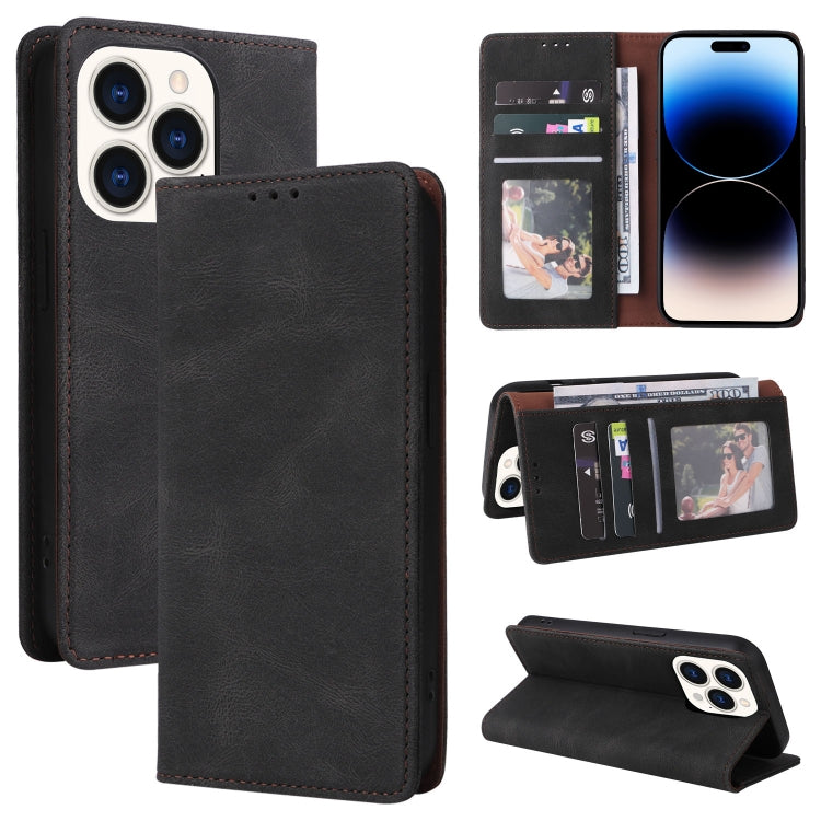 Custodia portafoglio in pelle con chiusura a ventosa per iPhone 1