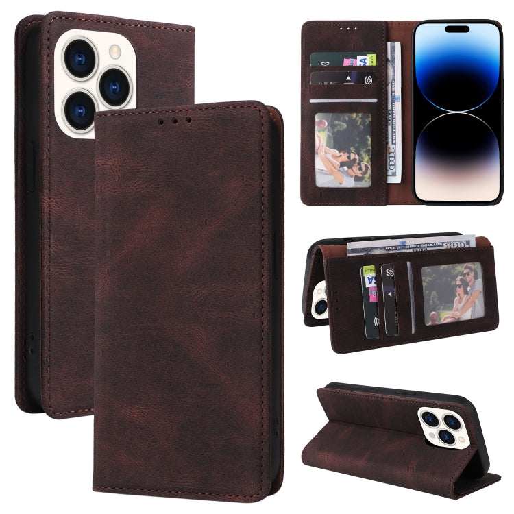Custodia portafoglio in pelle con chiusura a ventosa per iPhone 1