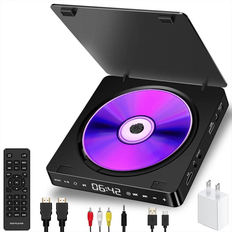 Mini lettore DVD HD da casa plug-in Kecag KC-708, Mini HD DVD Player(Black)