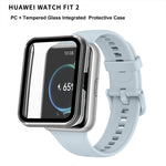 Custodia protettiva per orologio completamente chiusa con pellicola rinforzata in PC +, For Huawei Watch Fit 2