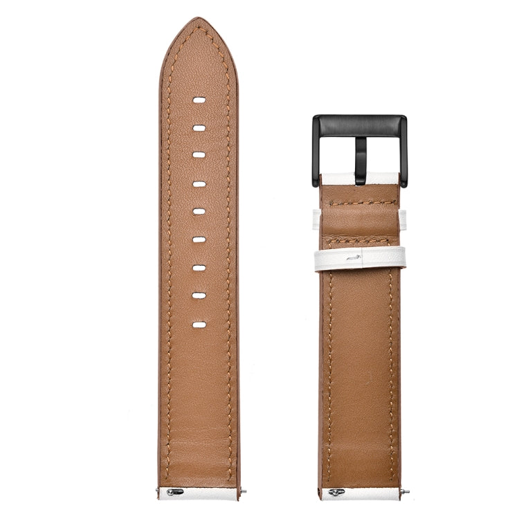 Cinturino per orologio in filo cucito in pelle primo strato 20 mm / 22 mm, For Huawei Watch GT3 Pro 43mm / 46mm