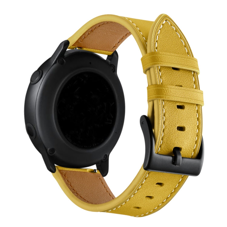 Cinturino per orologio in filo cucito in pelle primo strato 20 mm / 22 mm, For Huawei Watch GT3 Pro 43mm / 46mm