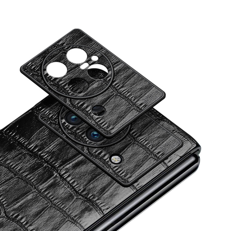 Custodia per telefono in vera pelle con trama di coccodrillo, For OPPO Find N, For Huawei P50 Pocket, For Samsung Galaxy Z Flip3 5G, For Samsung Galaxy Z Fold3 5G, For vivo X Fold, For Huawei Mate Xs 2, For Samsung Galaxy Z Flip4                       ...