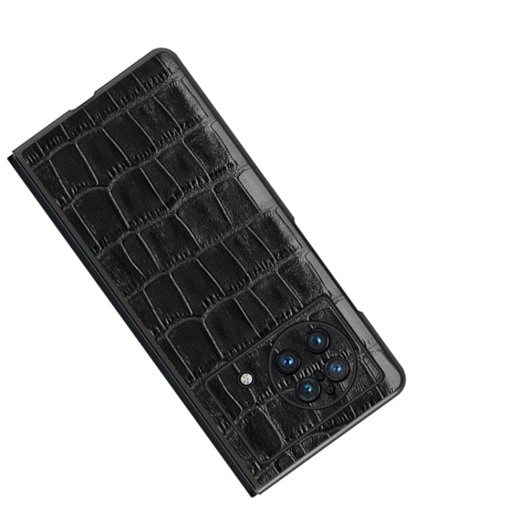 Custodia per telefono in vera pelle con trama di coccodrillo, For OPPO Find N, For Huawei P50 Pocket, For Samsung Galaxy Z Flip3 5G, For Samsung Galaxy Z Fold3 5G, For vivo X Fold, For Huawei Mate Xs 2, For Samsung Galaxy Z Flip4                       ...