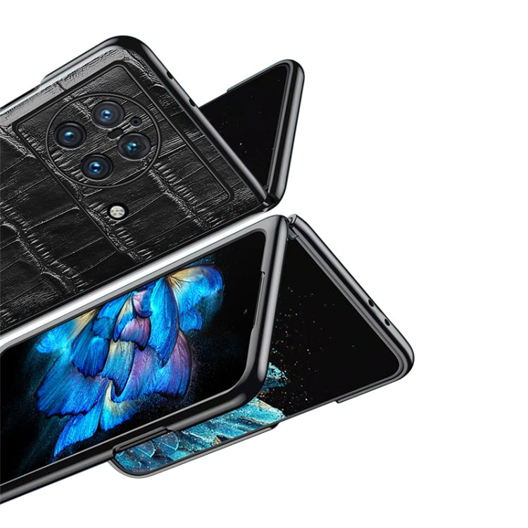 Custodia per telefono in vera pelle con trama di coccodrillo, For OPPO Find N, For Huawei P50 Pocket, For Samsung Galaxy Z Flip3 5G, For Samsung Galaxy Z Fold3 5G, For vivo X Fold, For Huawei Mate Xs 2, For Samsung Galaxy Z Flip4                       ...