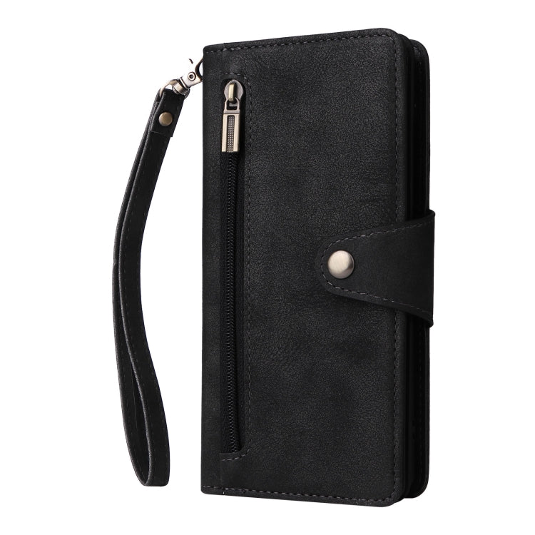 Rivetto Fibbia 9 carte Custodia per telefono in pelle a tre pieghe, For Google Pixel 6a