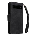 Rivetto Fibbia 9 carte Custodia per telefono in pelle a tre pieghe, For Google Pixel 6a