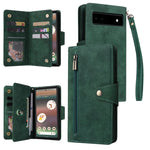 Rivetto Fibbia 9 carte Custodia per telefono in pelle a tre pieghe, For Google Pixel 6a