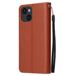 Custodia portafoglio in pelle flip con slot carte per iPhone 14