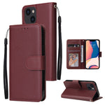 Custodia portafoglio in pelle flip con slot carte per iPhone 14