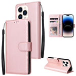 Custodia portafoglio in pelle flip con slot carte per iPhone 14