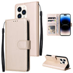 Custodia portafoglio in pelle flip con slot carte per iPhone 14