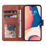 Custodia portafoglio in pelle flip con 3 slot per iPhone 14 Pro M