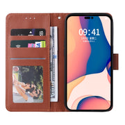 Custodia in pelle flip orizzontale multifunzionale con tre slot per schede, For iPhone 14 Pro Max