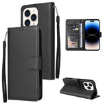 Custodia portafoglio in pelle flip con 3 slot per iPhone 14 Pro M