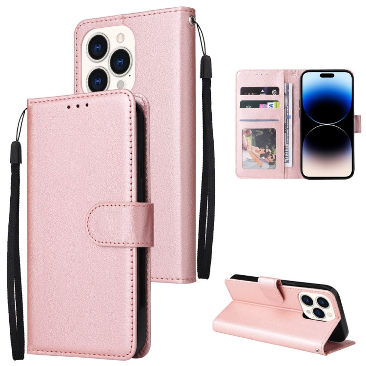 Custodia portafoglio in pelle flip con 3 slot per iPhone 14 Pro M