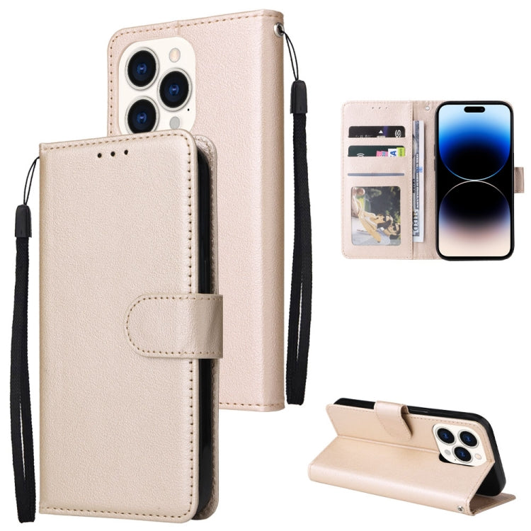 Custodia portafoglio in pelle flip con 3 slot per iPhone 14 Pro M