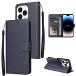 Custodia portafoglio in pelle flip con 3 slot per iPhone 14 Pro M