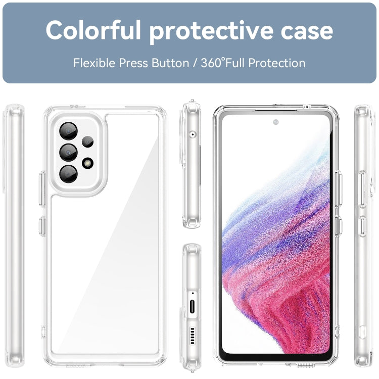 Custodia per telefono in acrilico + TPU serie colorata, For Samsung Galaxy A53, For Samsung Galaxy A13 4G, For Samsung Galaxy A13 5G
