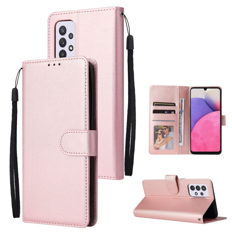 Custodia per telefono in pelle multifunzionale con 3 slot per schede, For Samsung Galaxy A33 5G, For Samsung Galaxy A53 5G, For Samsung Galaxy A73 5G