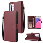 Custodia per telefono in pelle multifunzionale con 3 slot per schede, For Samsung Galaxy A33 5G, For Samsung Galaxy A53 5G, For Samsung Galaxy A73 5G