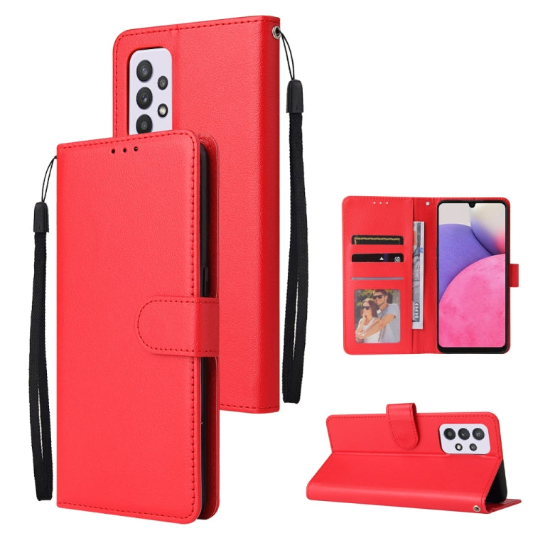 Custodia per telefono in pelle multifunzionale con 3 slot per schede, For Samsung Galaxy A33 5G, For Samsung Galaxy A53 5G, For Samsung Galaxy A73 5G