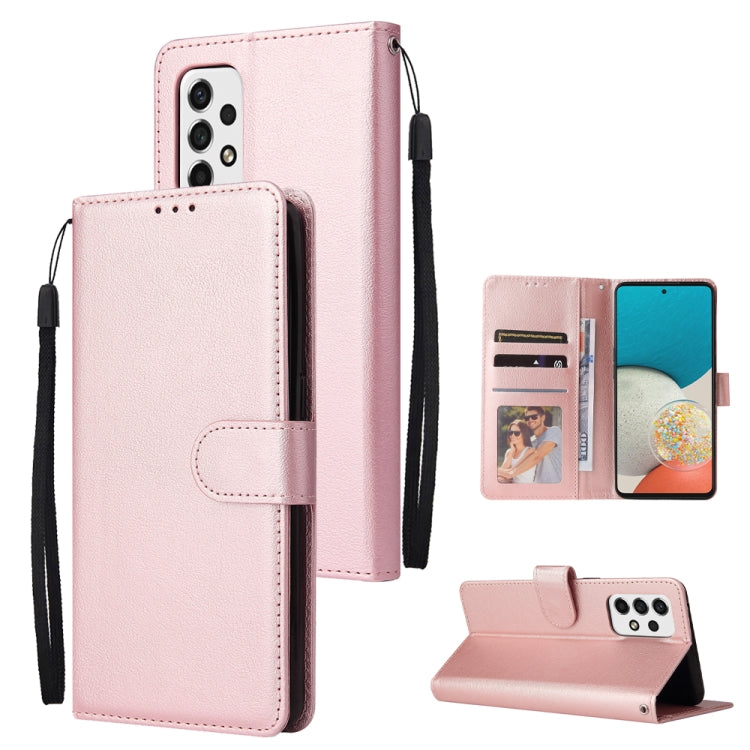 Custodia per telefono in pelle multifunzionale con 3 slot per schede, For Samsung Galaxy A33 5G, For Samsung Galaxy A53 5G, For Samsung Galaxy A73 5G