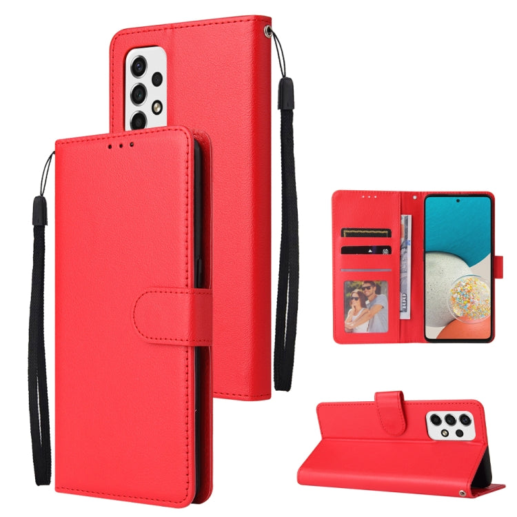 Custodia per telefono in pelle multifunzionale con 3 slot per schede, For Samsung Galaxy A33 5G, For Samsung Galaxy A53 5G, For Samsung Galaxy A73 5G