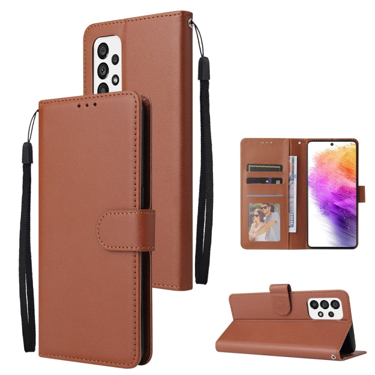 Custodia per telefono in pelle multifunzionale con 3 slot per schede, For Samsung Galaxy A33 5G, For Samsung Galaxy A53 5G, For Samsung Galaxy A73 5G