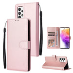 Custodia per telefono in pelle multifunzionale con 3 slot per schede, For Samsung Galaxy A33 5G, For Samsung Galaxy A53 5G, For Samsung Galaxy A73 5G