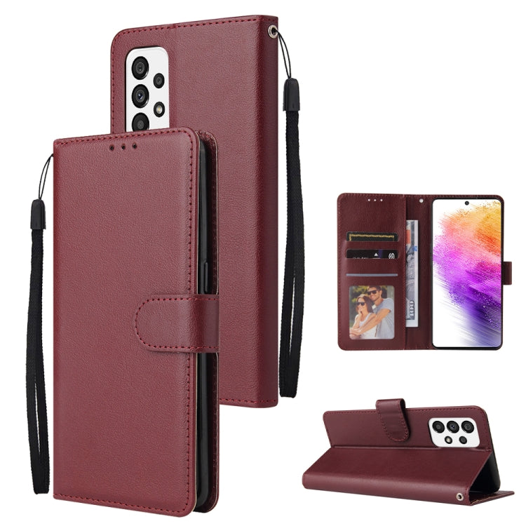 Custodia per telefono in pelle multifunzionale con 3 slot per schede, For Samsung Galaxy A33 5G, For Samsung Galaxy A53 5G, For Samsung Galaxy A73 5G