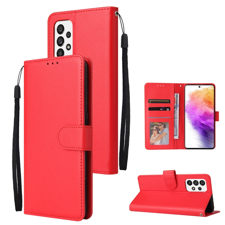 Custodia per telefono in pelle multifunzionale con 3 slot per schede, For Samsung Galaxy A33 5G, For Samsung Galaxy A53 5G, For Samsung Galaxy A73 5G